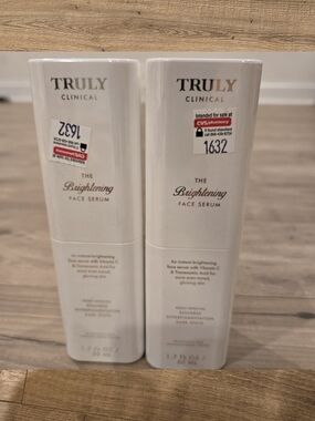 NEW Truly Clinical The Brightening Face Serum Duo (1.7oz x 2) Glass Skin